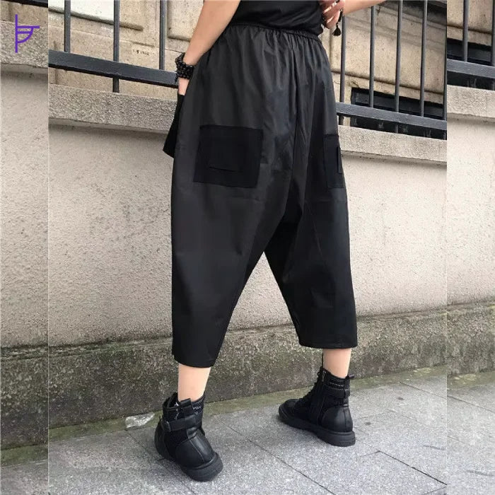 Détails Arrière du Pantacourt Streetwear Black Femme