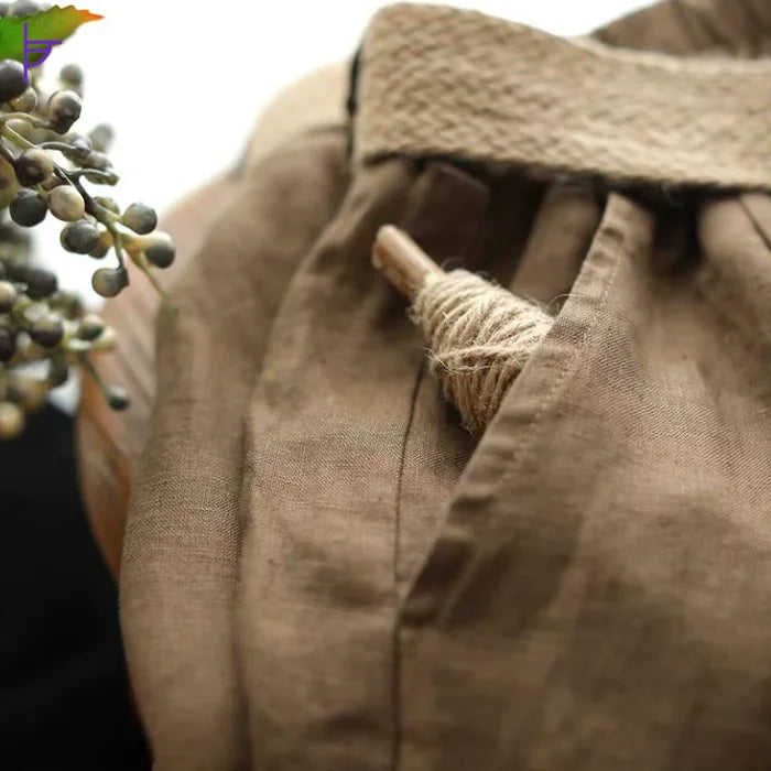 Détails du Pantacourt Large Chic terre de Sienne