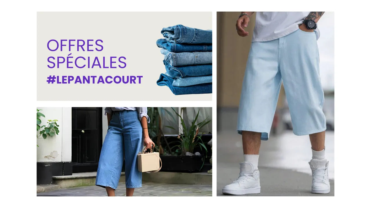 Offres Spéciales Pantacourt en Jean pour Femme et pour Homme