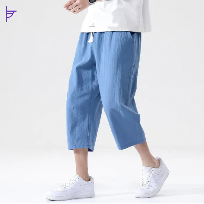 Pantacourt 3/4 Bleu Ciel Homme