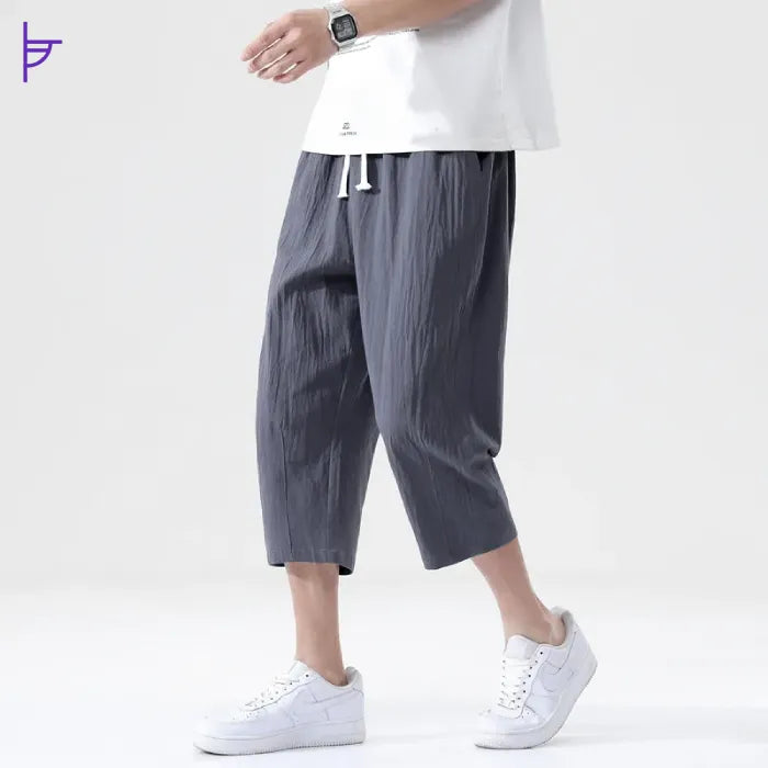 Pantacourt 3/4 Homme Gris Sculpt