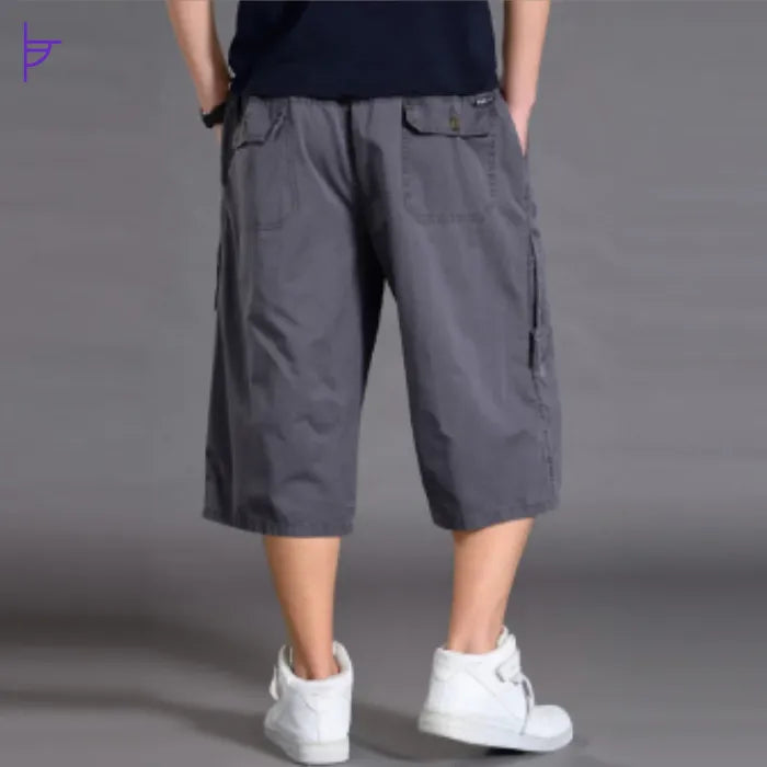 Pantacourt Ample Cargo Gris