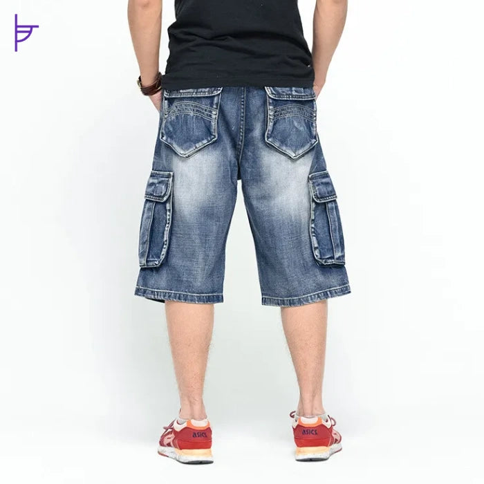 Pantacourt Blue Jean Trousers