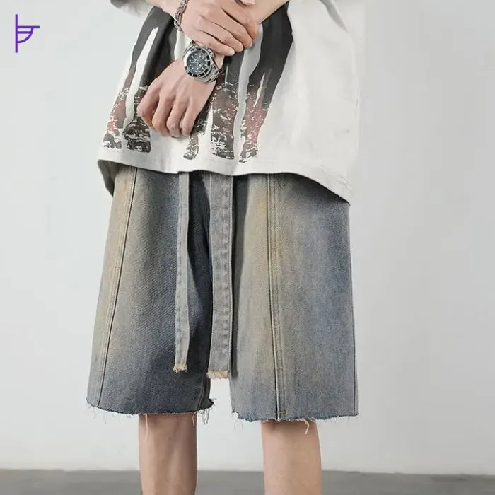 Pantacourt Cargo Homme Délavé