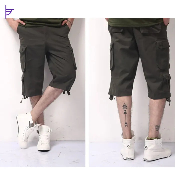 Pantacourt Cargo Homme Vert Pickle