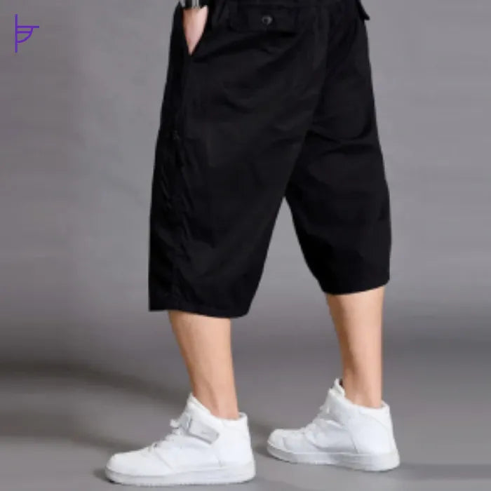 Pantacourt Cargo Noir Urban Homme