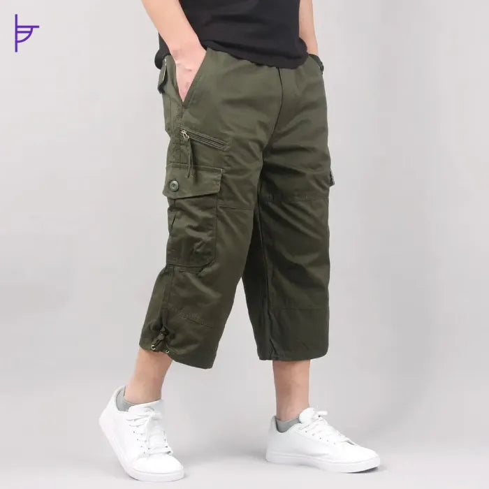 Pantacourt Cargo Vert Fougère