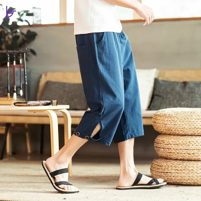 Pantacourt Détente Homme Bleu