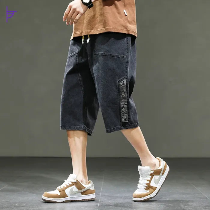 Pantacourt Homme Jean Noir Le Pantacourt