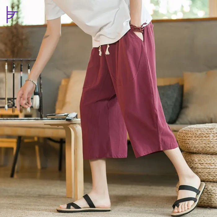 Pantacourt Homme Rouge Spirit