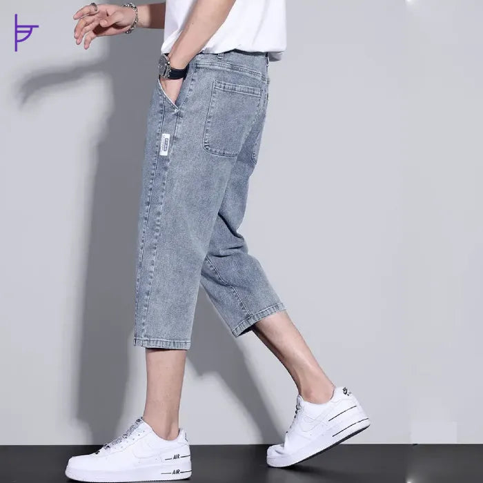 Pantacourt Jean Bleu Clair Homme Oia
