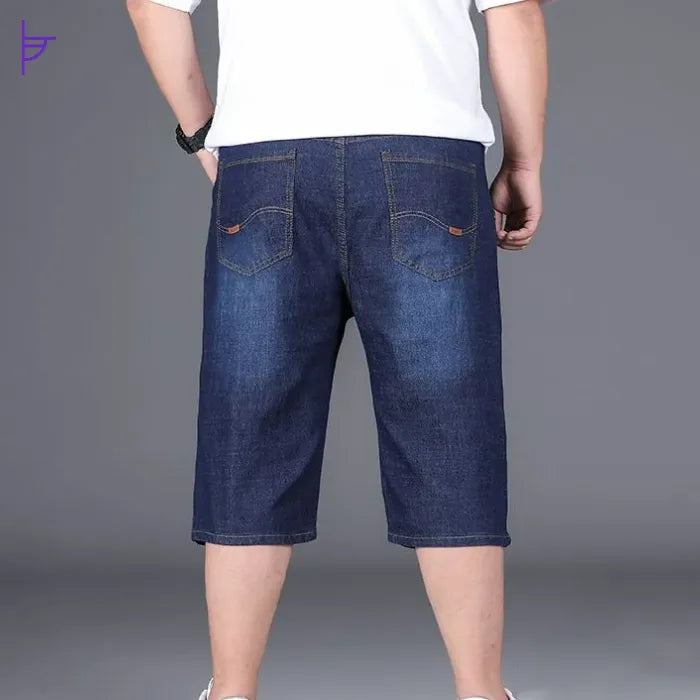 Pantacourt Jean Bleu Denim Homme