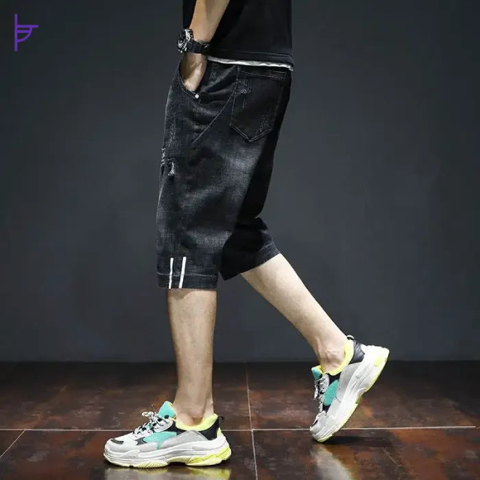 Pantacourt Jean Noir Style Détroit