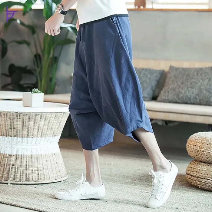 Pantacourt Sport Large Bleu