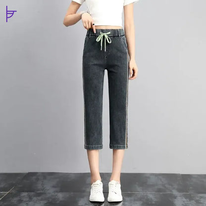 Pantacourt Droit en Jean Femme Railings
