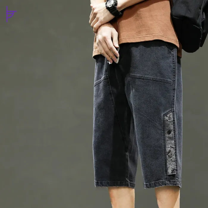 Pantacourt Homme Jean Noir Le Pantacourt