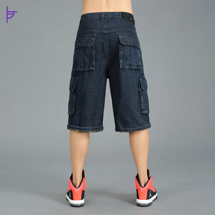 Pantacourt Jean Cargo Old School Homme