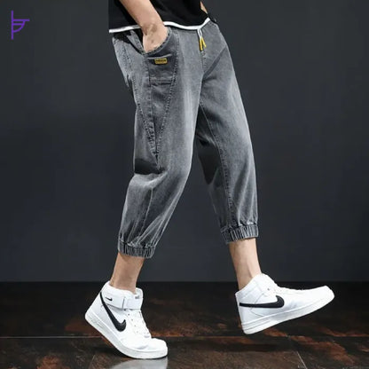 Pantacourt Jean Slim Homme Gris