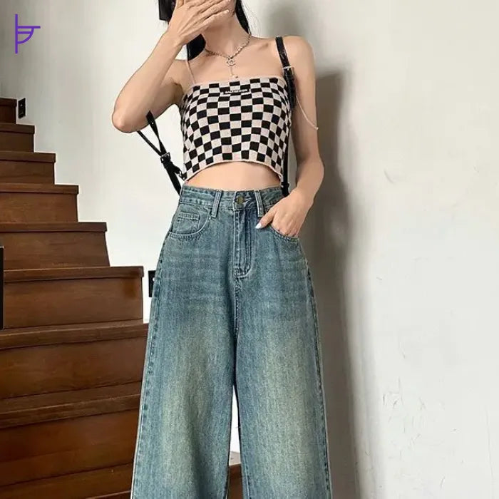 Pantacourt Jean Femme Taille Haute Ivy S